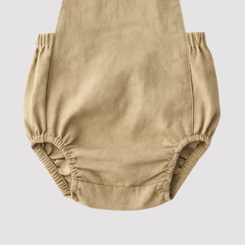 Romper Bebê Tradicional Linho Brown