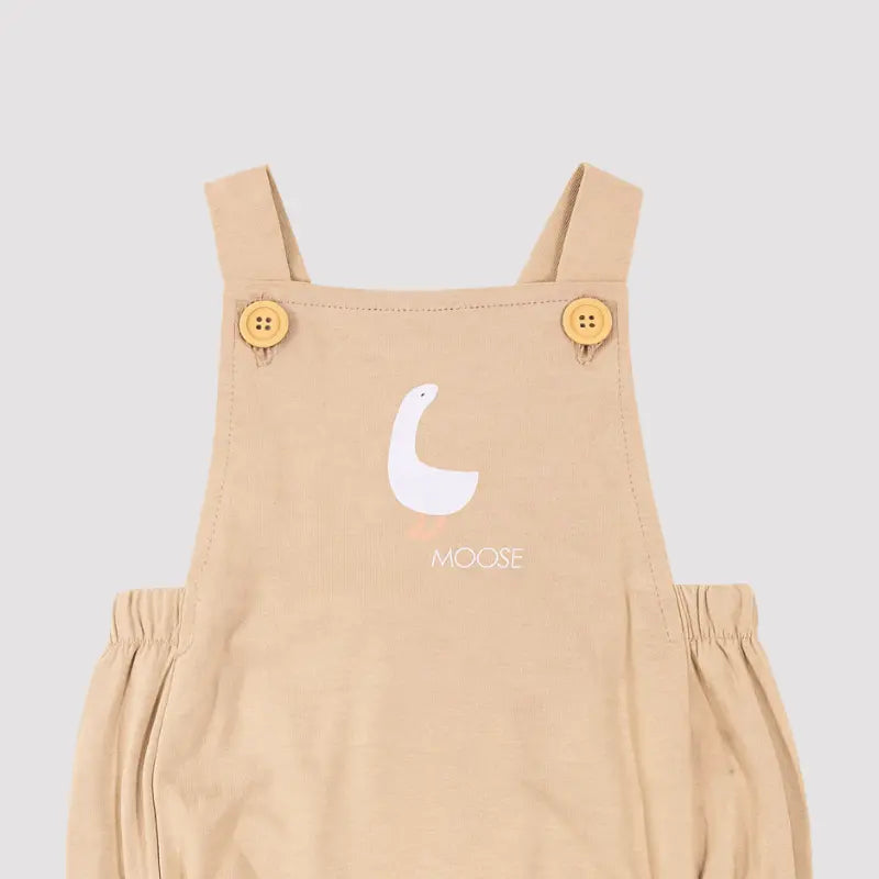 Romper Bebe Algodao Patinho Bege