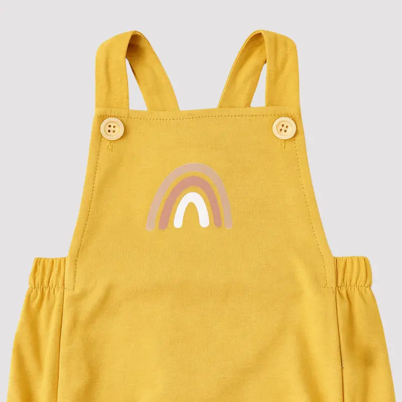 Romper Bebe Algodao Rainbow Mustard