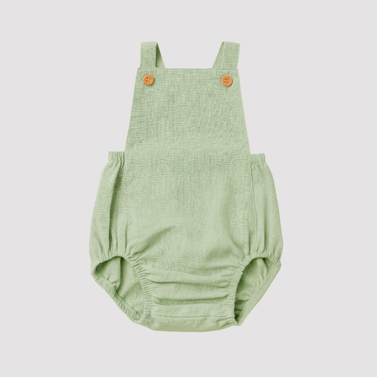 Romper Bebê Tradicional Linho Verde