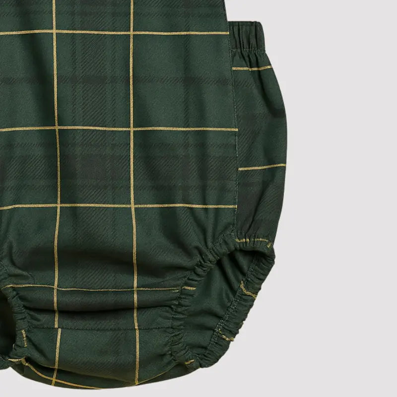 Romper Bebe Vintage Christmas Green