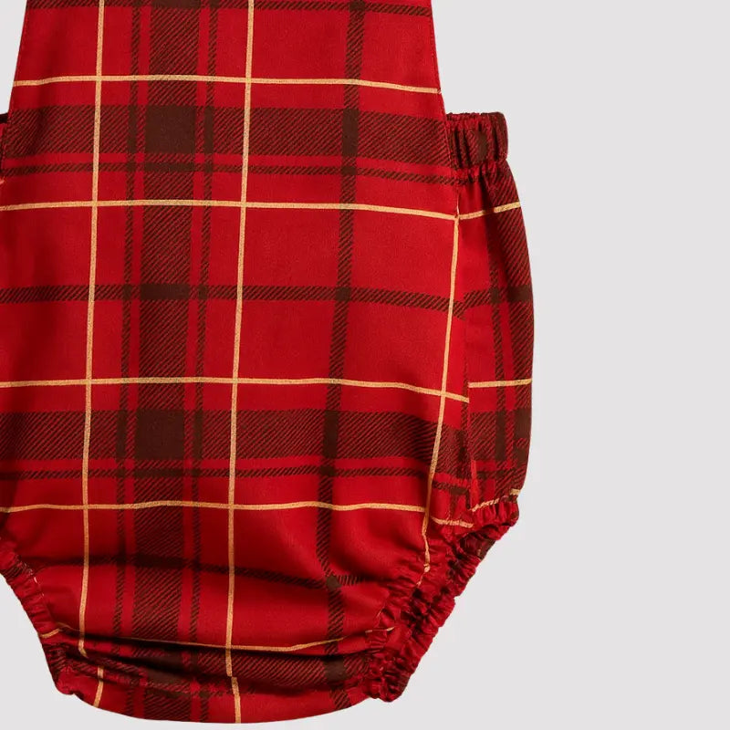 Romper Bebe Vintage Christmas Red