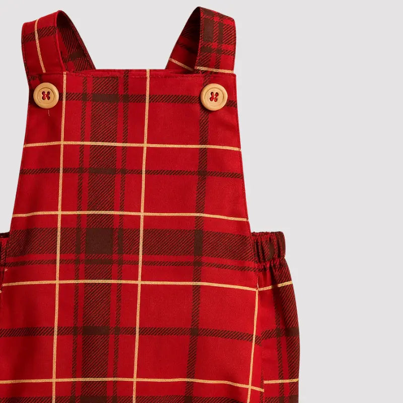 Romper Bebe Vintage Christmas Red