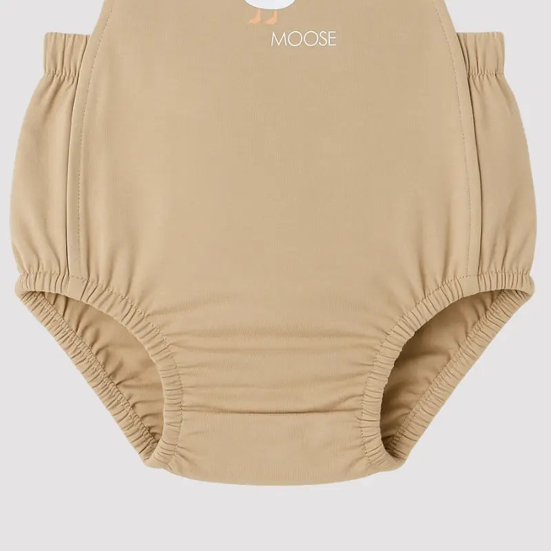 Romper Bebre Algodao Ganso Bege