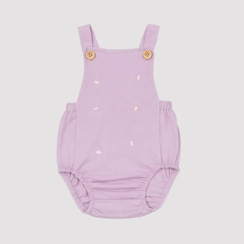 Romper bebê Algodão Flowers Lavanda