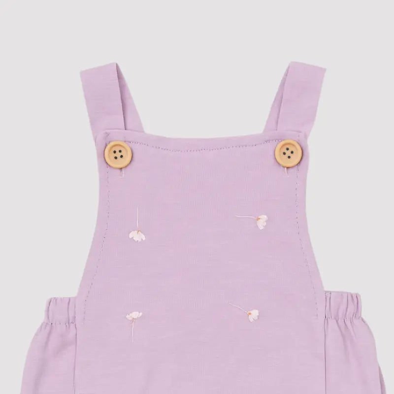 Romper bebe Algodao Flowers Lavanda