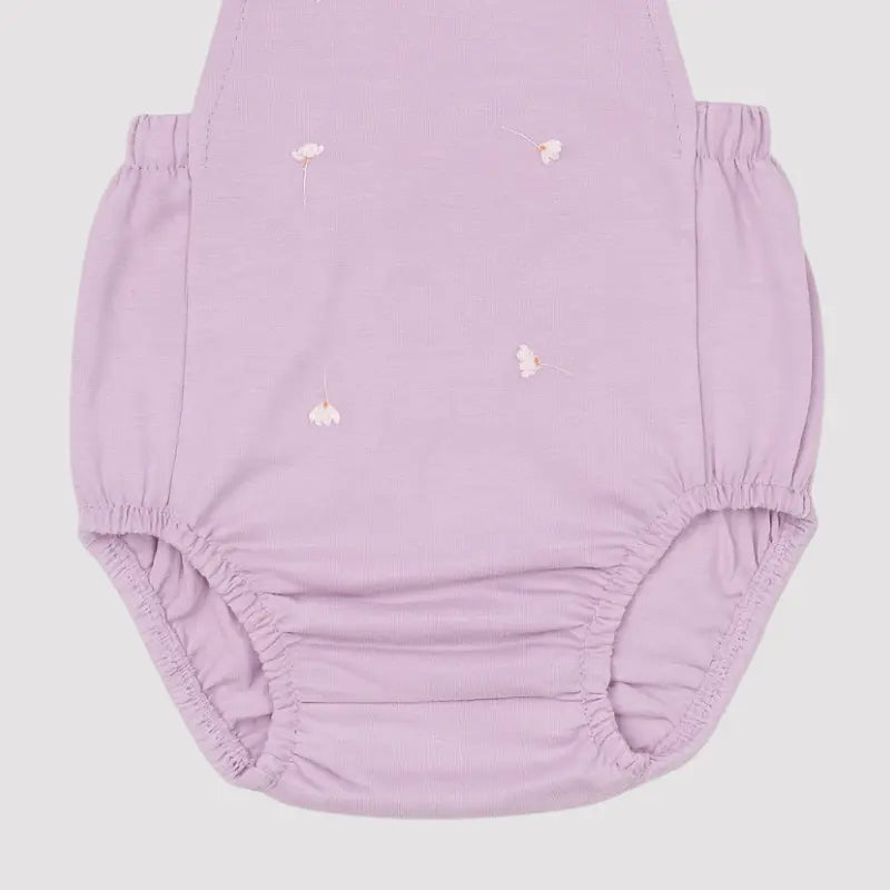 Romper bebe Algodao Flowers Lavanda