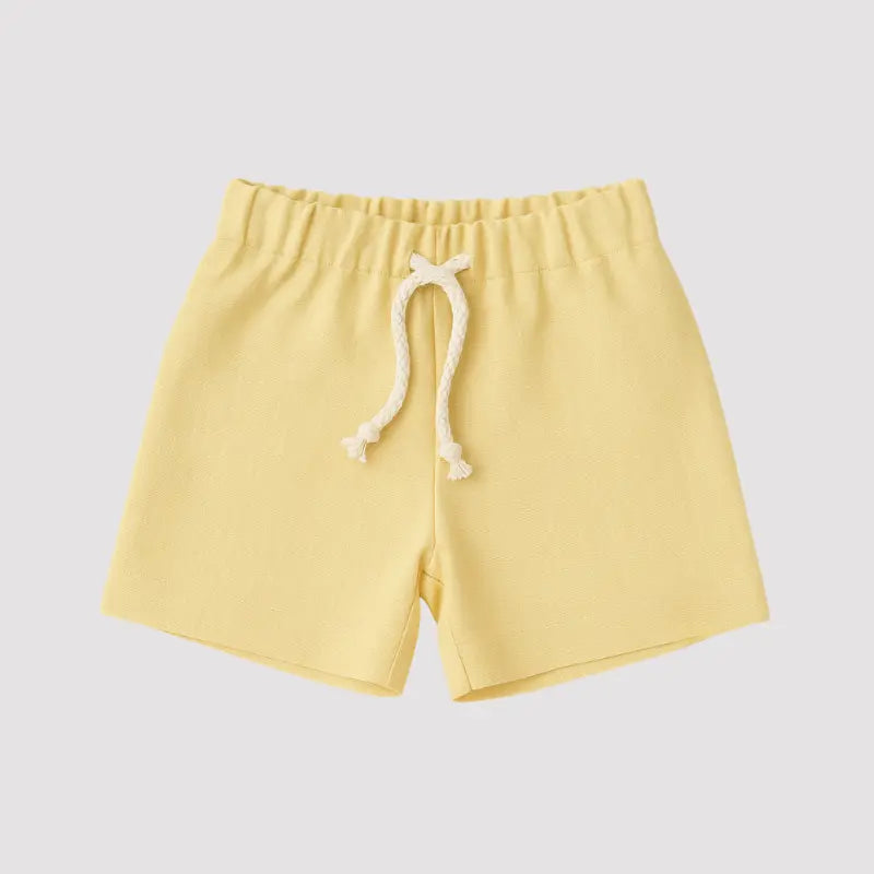 Short Bebe Linho Beach Yellow