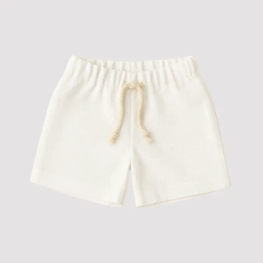 Short bebê linho beach white