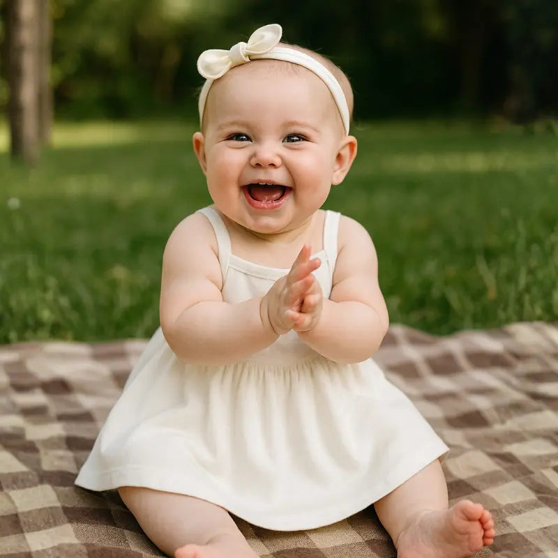 Vestido Bebe Menina Off White