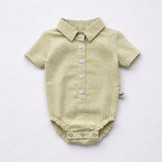 Body Bebê Social Joseph Algodão Verde