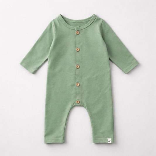 Macacão Bebê Algodão  Buttons Menta