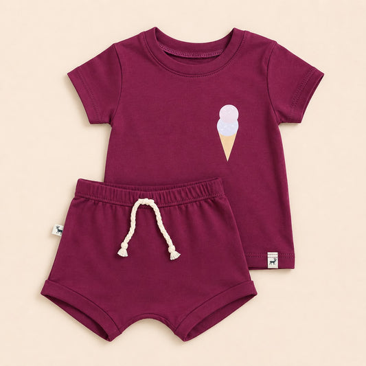 Conjunto Bebê Confort Ice Cream Bordo