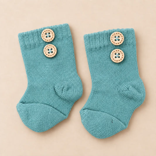Meia Bebê Buttons Green