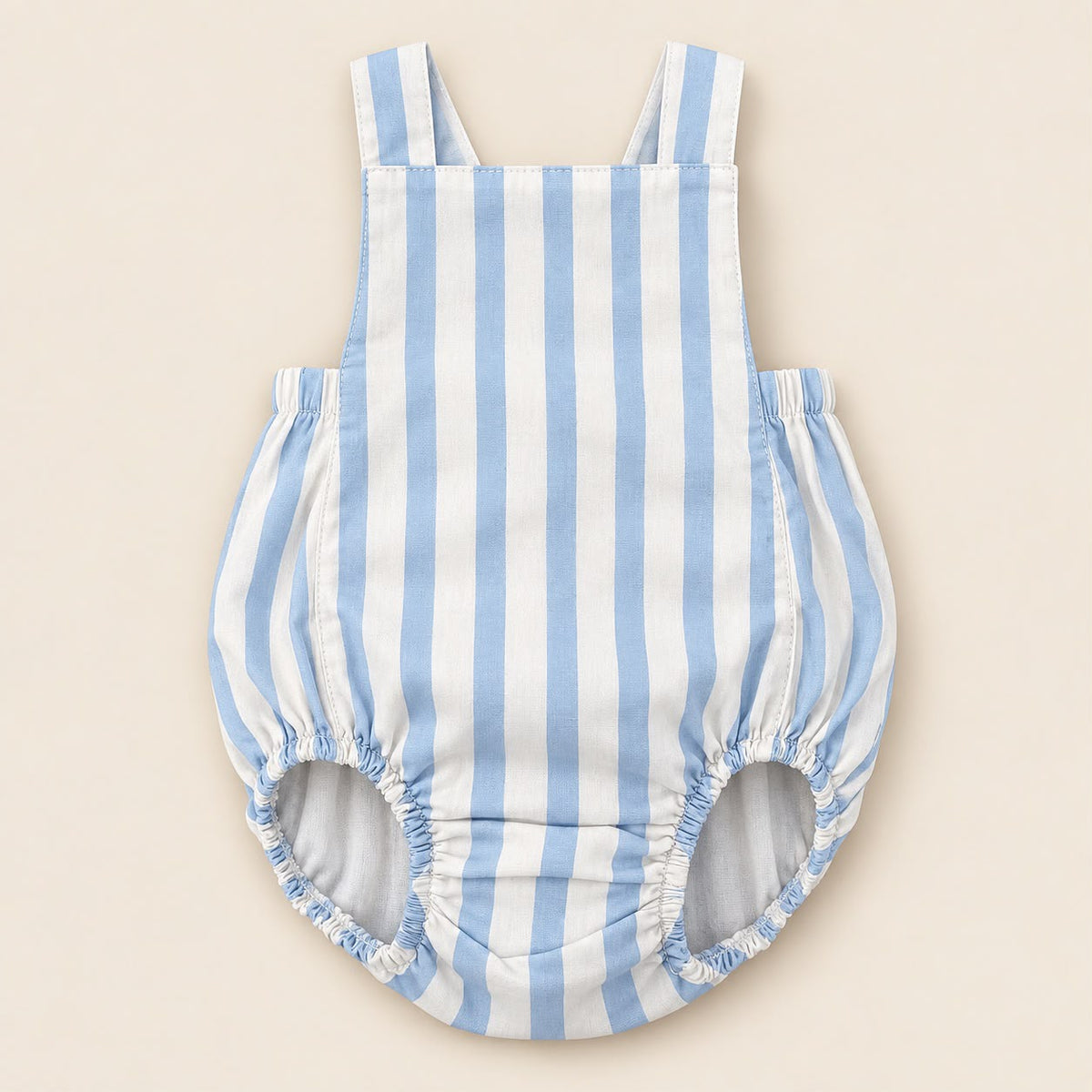 Mono unisex de rayas azul cielo para bebé