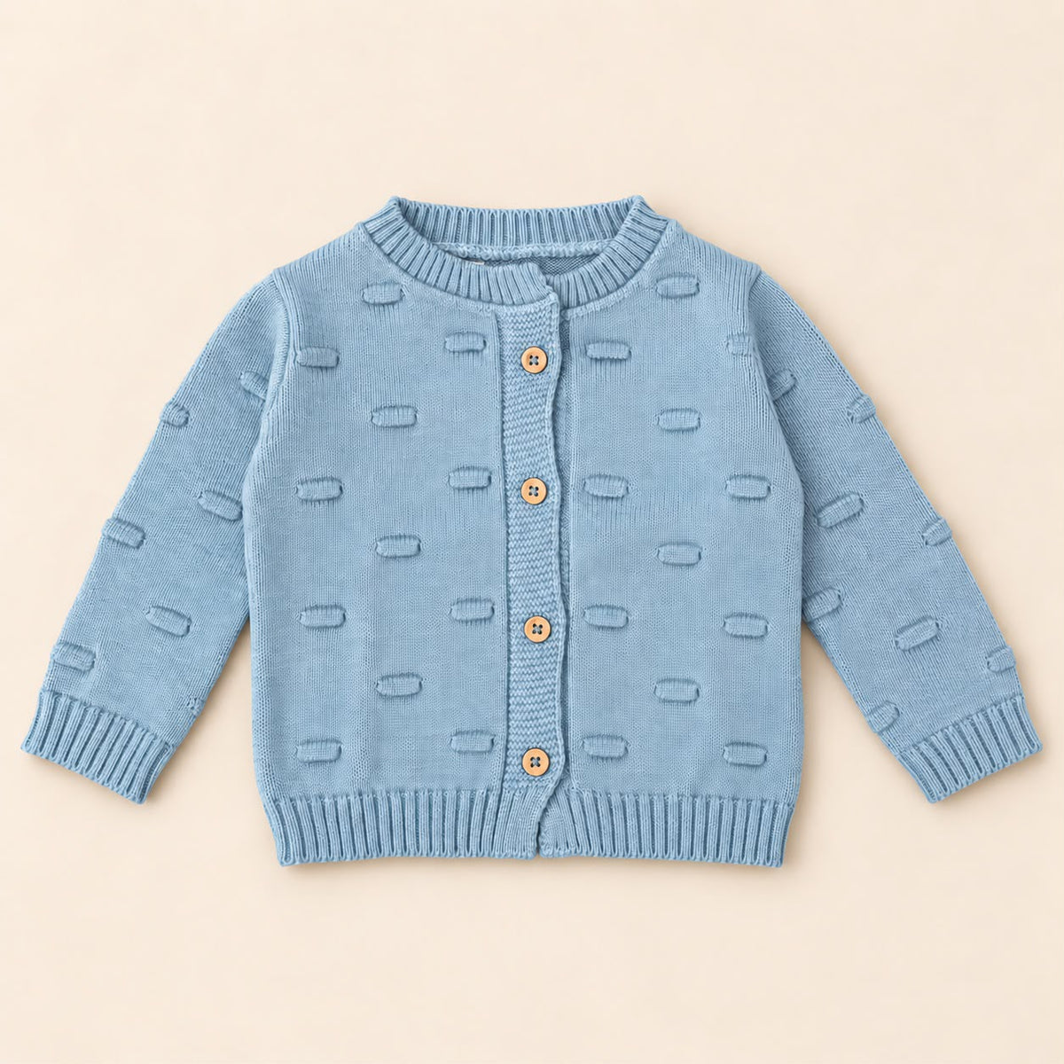 Cardigan Bebê Tricot Azul Claro