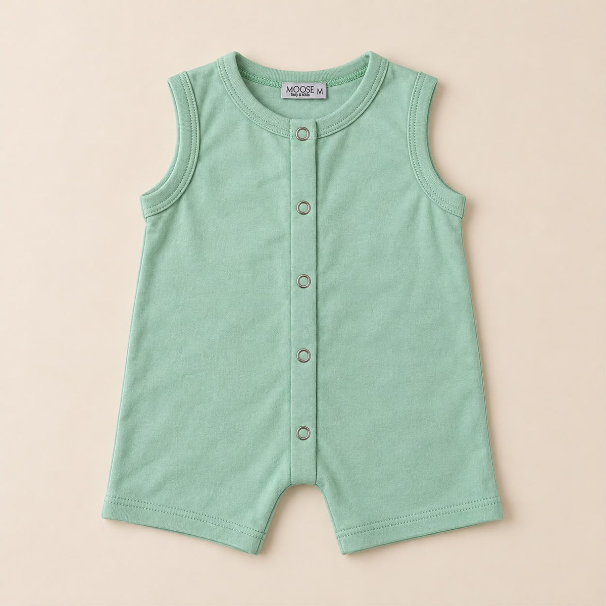 Mono de bebé con camiseta sin mangas de playa verde menta - 6 a 9 meses