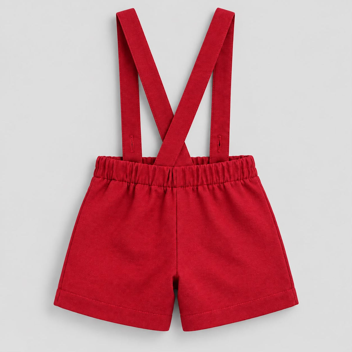 Short Infantil Suspensório Linho Red