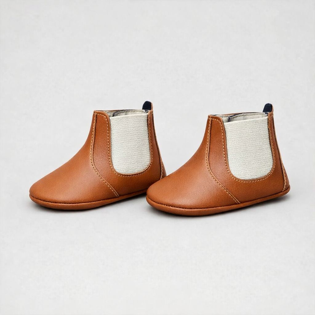 Bota de bebé unisex vintage color caramelo