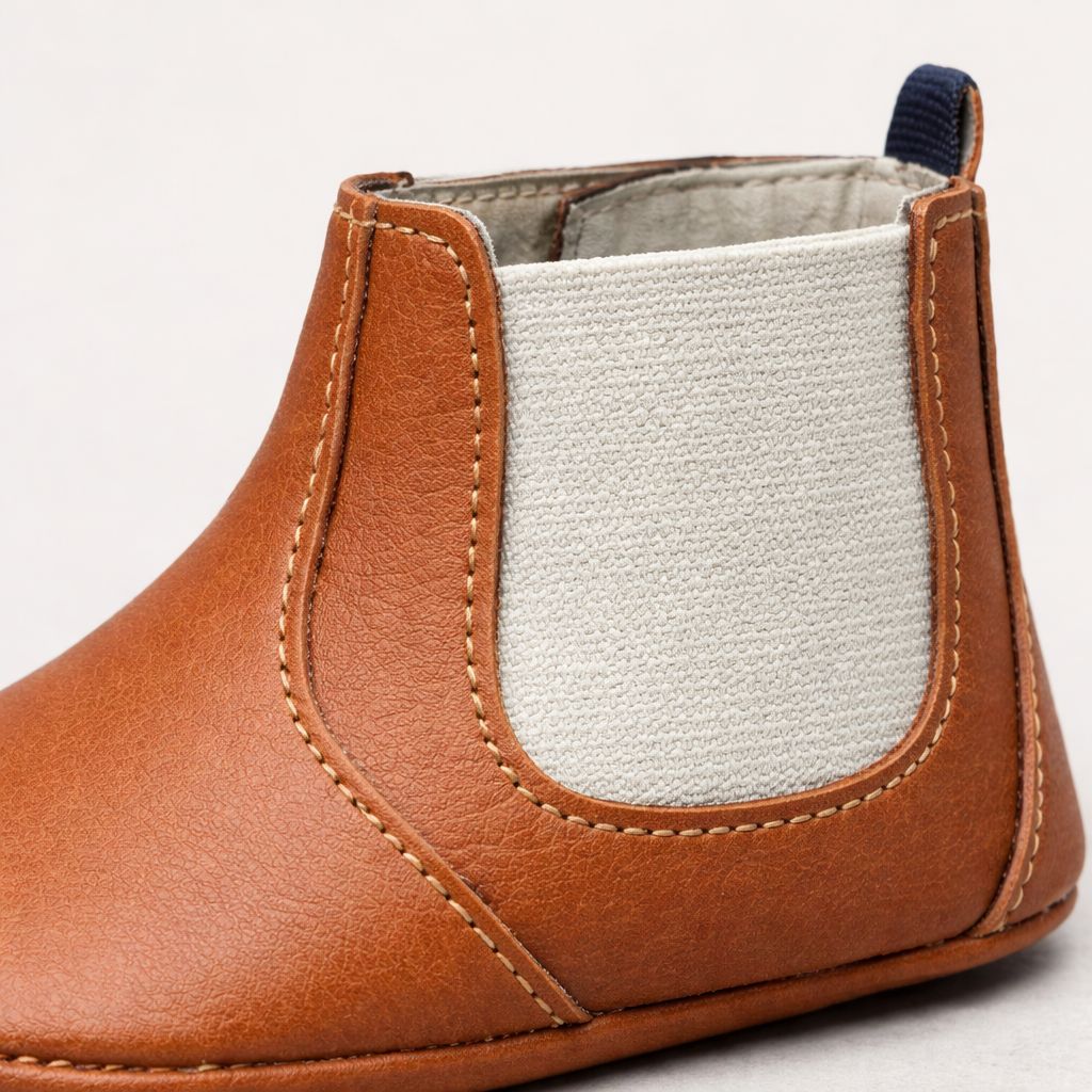 Bota de bebé unisex vintage color caramelo