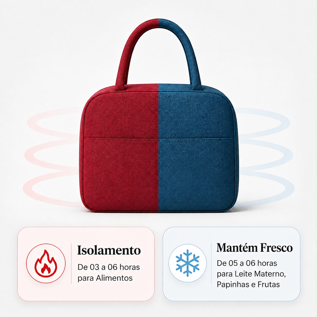 Bolsa Térmica Lanche e Frutas Cinza