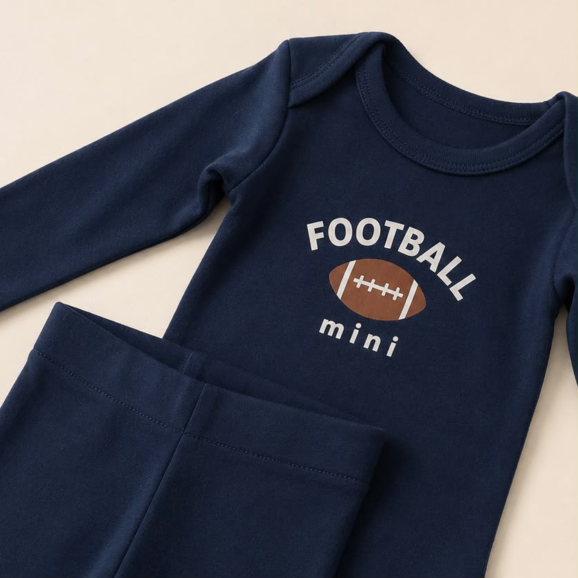 Conjunto Organic Baseball Marinho