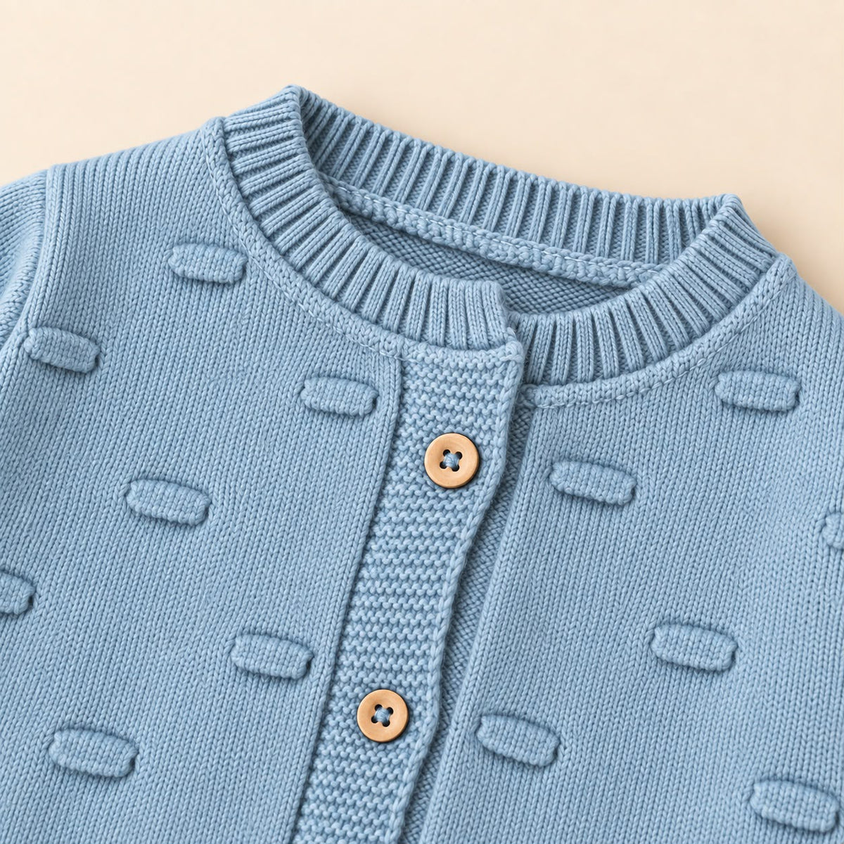 Cardigan Bebê Tricot Azul Claro