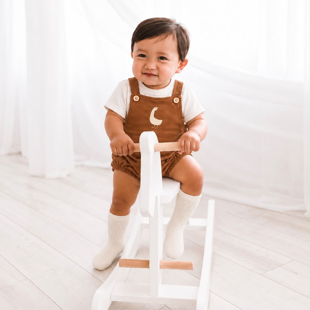 Romper Bebê Algodão Patinho Mocha