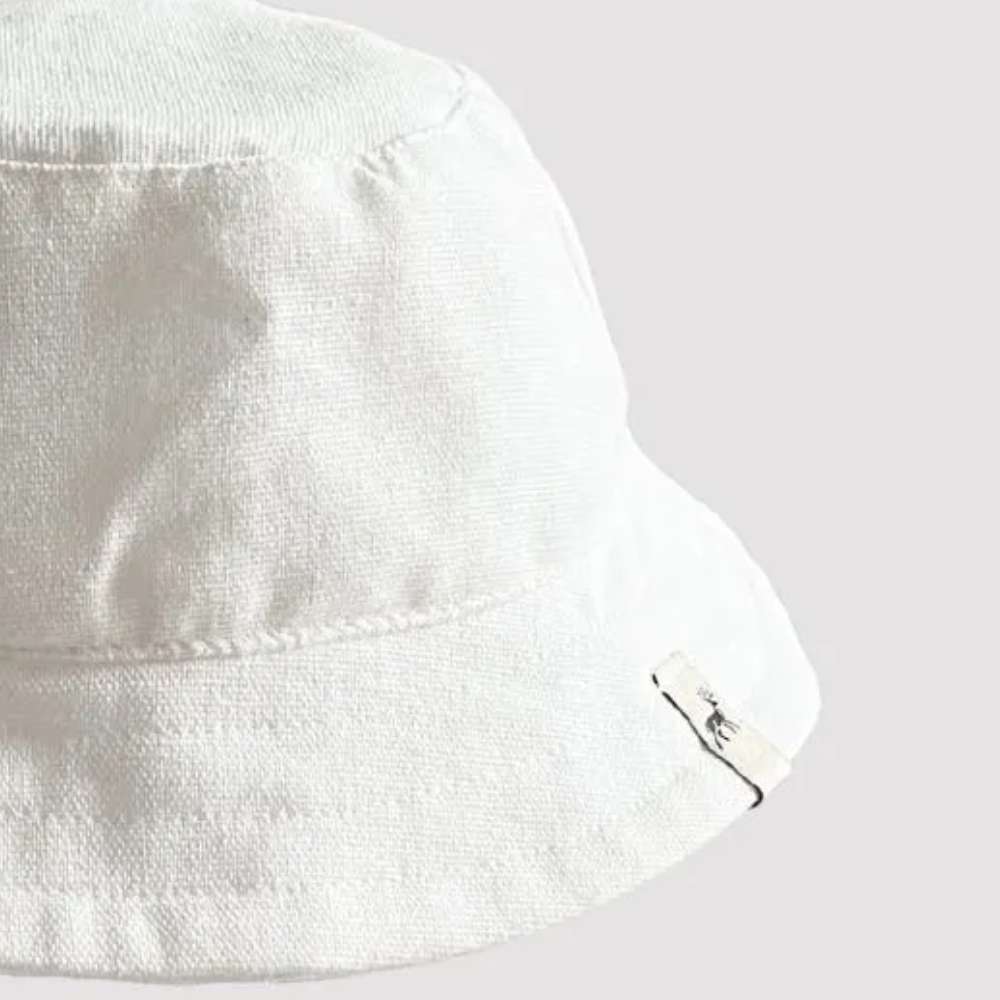 Chapeu de Sol Infantil Bebê Bucket Off White
