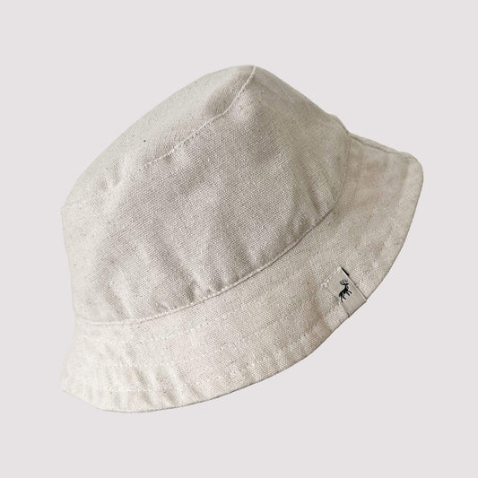 Chapeu de Sol Infantil Bebê Bucket Linho Cru