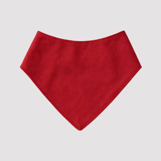 babador de linho vermelho para bebe elegante


