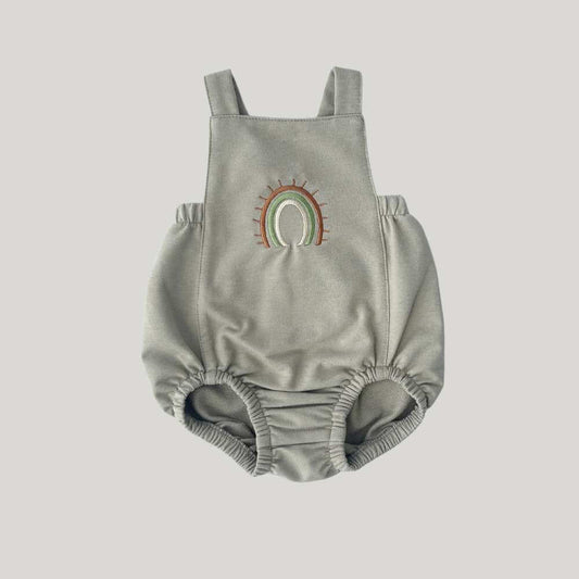 Romper Bebê Rainbow Cinza