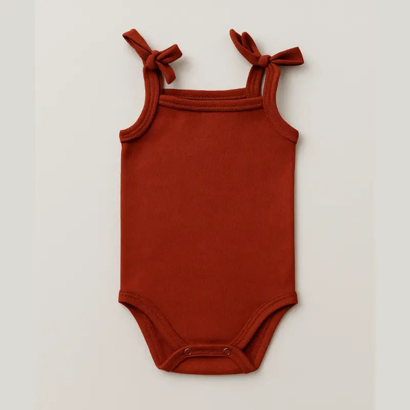 body alcinha bebê menina cor ocre para verão

