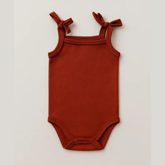 body alcinha bebê menina cor ocre para verão

