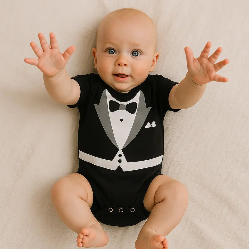 body de mesversário para bebê com estampa do Poderoso Chefinho

