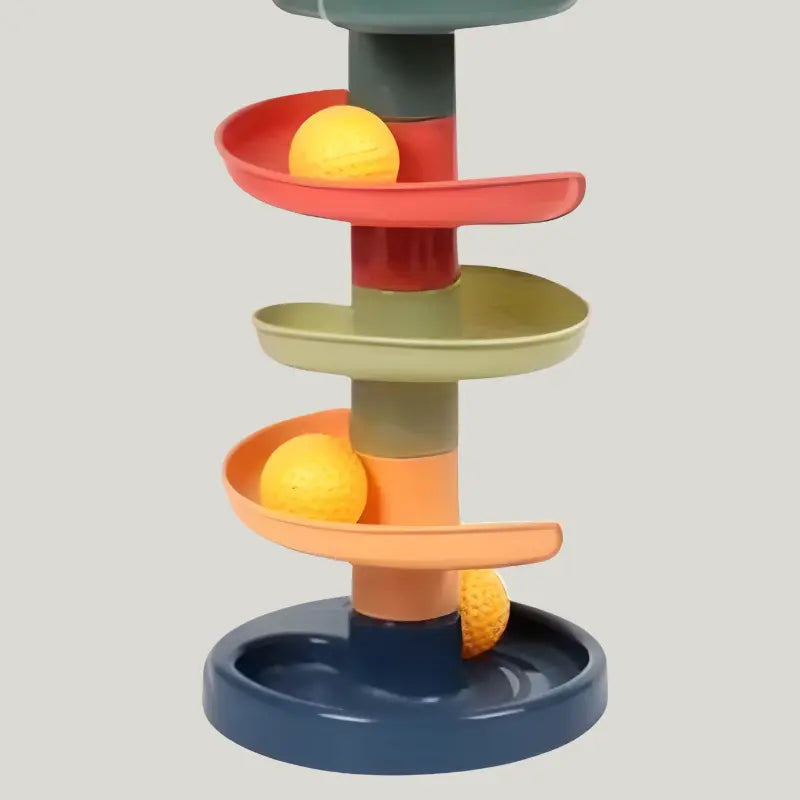 brinquedo de atividade torre de bolinhas rotativas