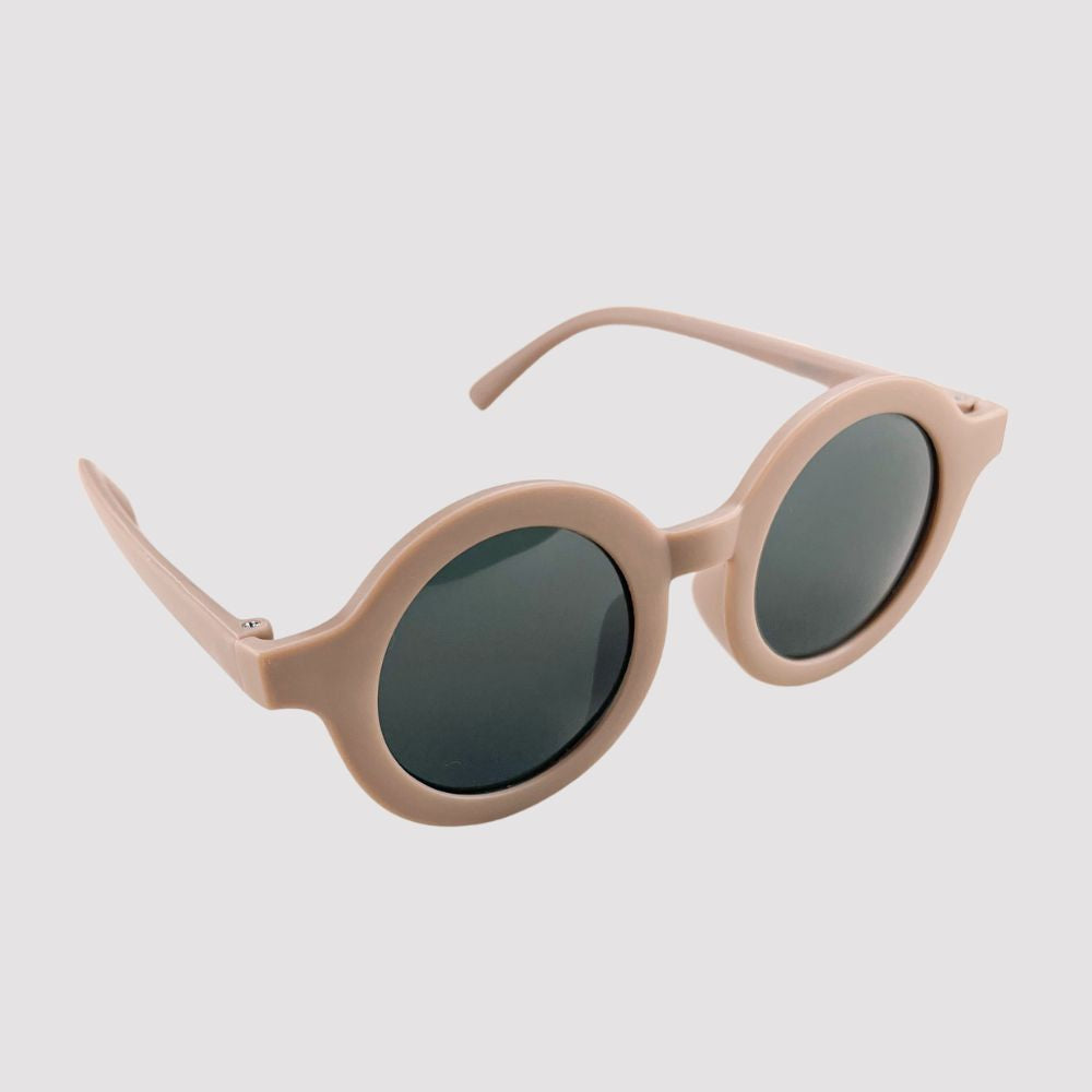 Óculos de Sol para Bebe Retrô Redondo Brown com Proteção Uv