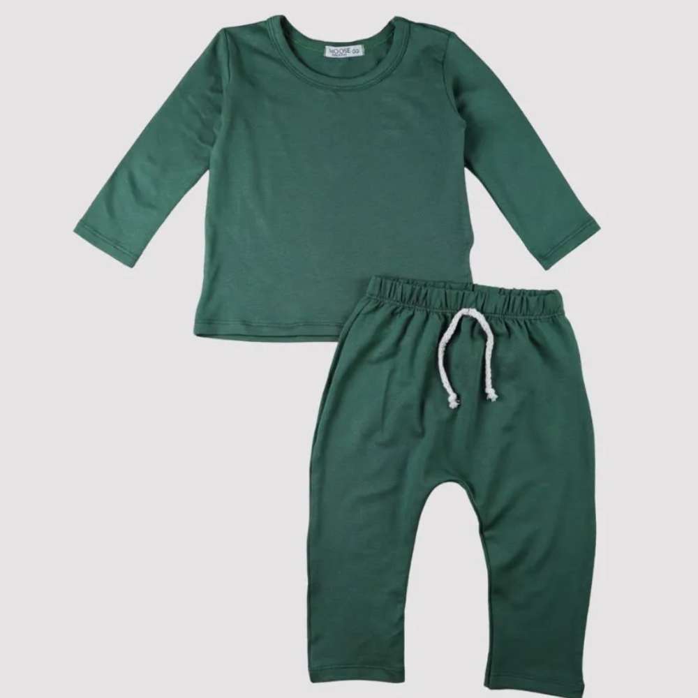 Conjunto Bebê Termic Moletinho Verde Musgo Unissex