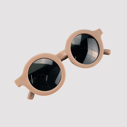 Óculos de Sol para Bebe Retrô Redondo Brown com Proteção Uv