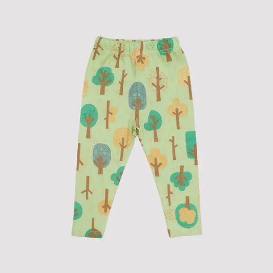 calça bebê algodão unissex verde florest