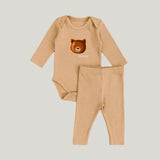 Conjunto Bebê Algodão Orgânic  Bear Brow