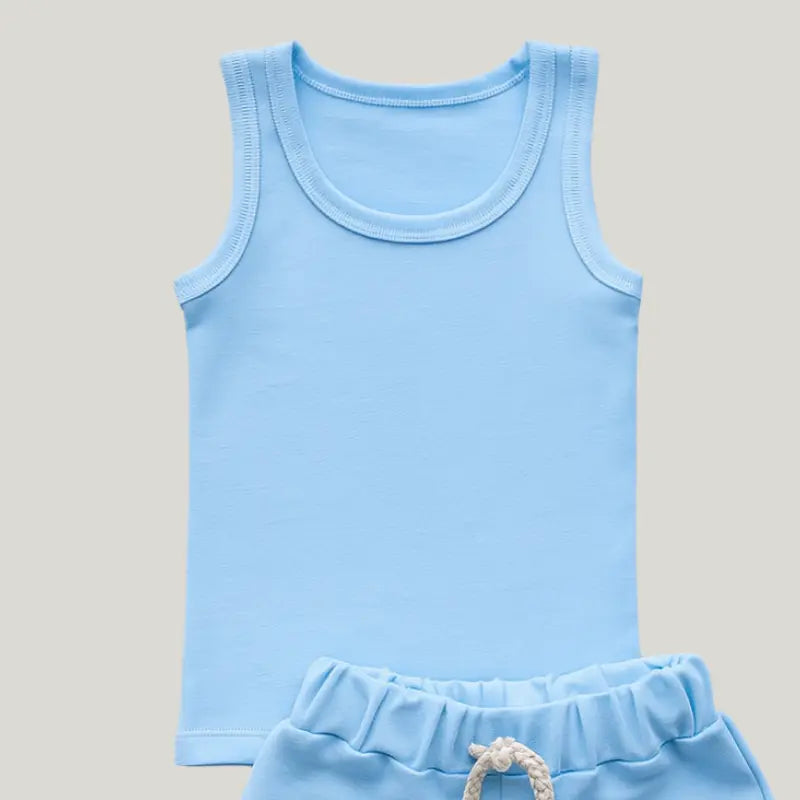 conjunto bebê de algodão leve para o verão

