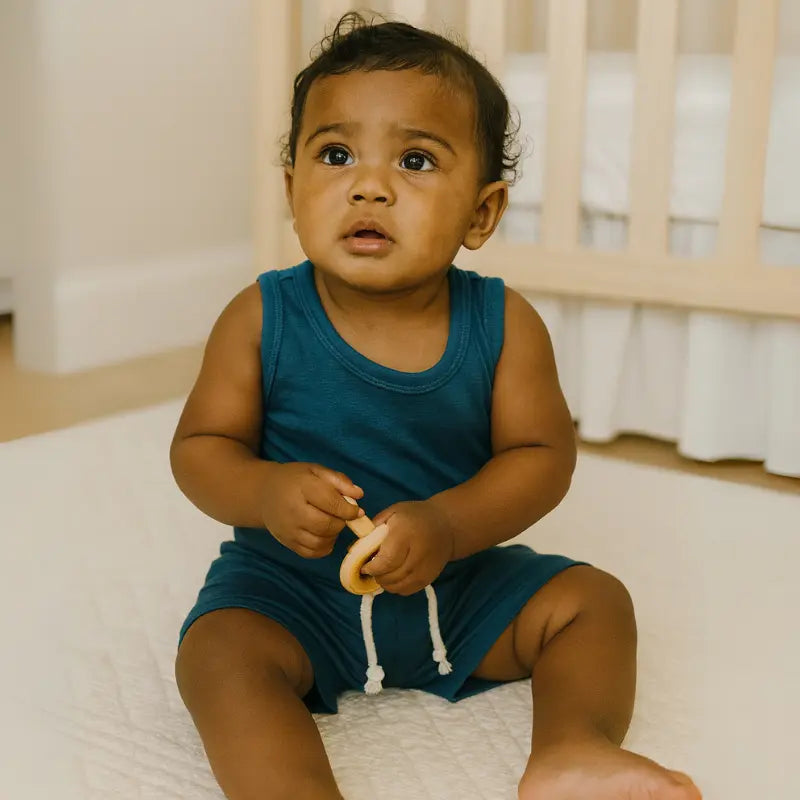 conjunto bebê ollie verão azul ocean confortável