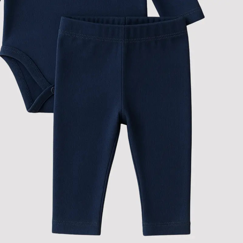 conjunto bebê unissex marinho hello mundo 3 a 12 meses