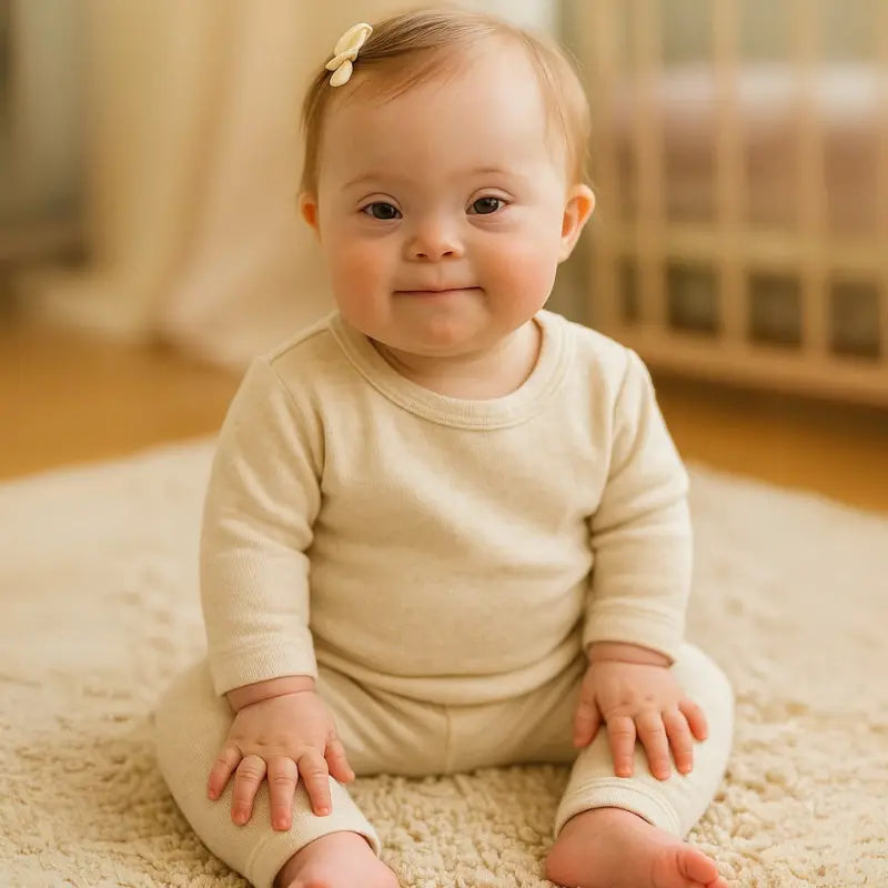 conjunto cream mescla para o dia a dia do bebê

