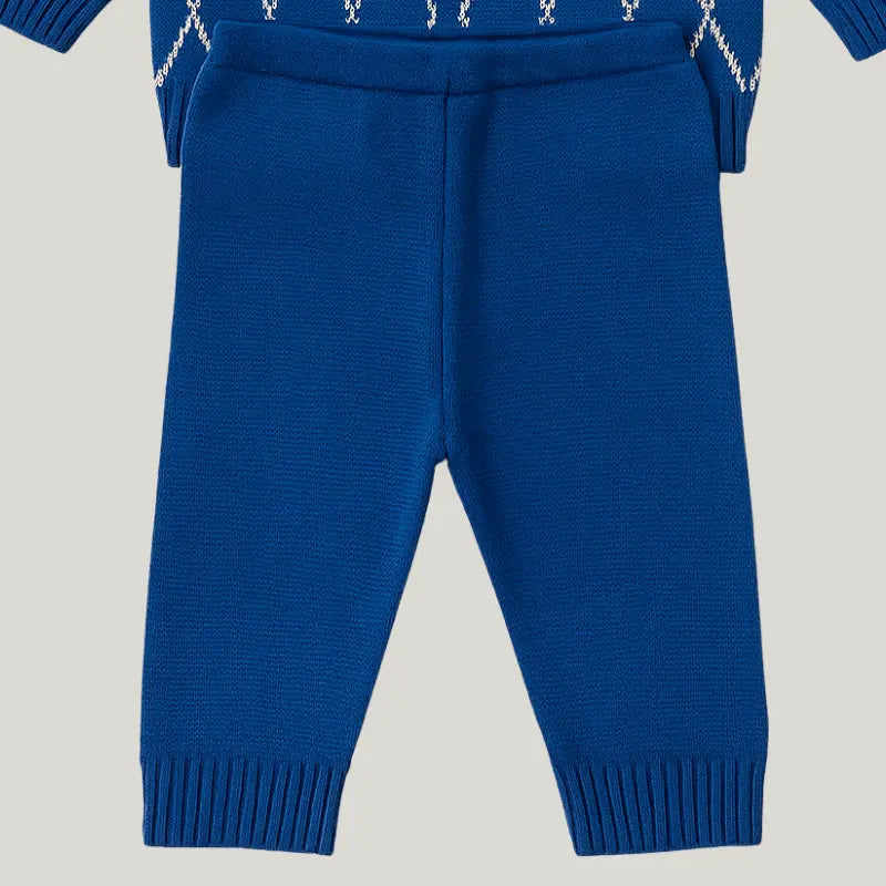 conjunto infantil de tricot com tema ursinho

