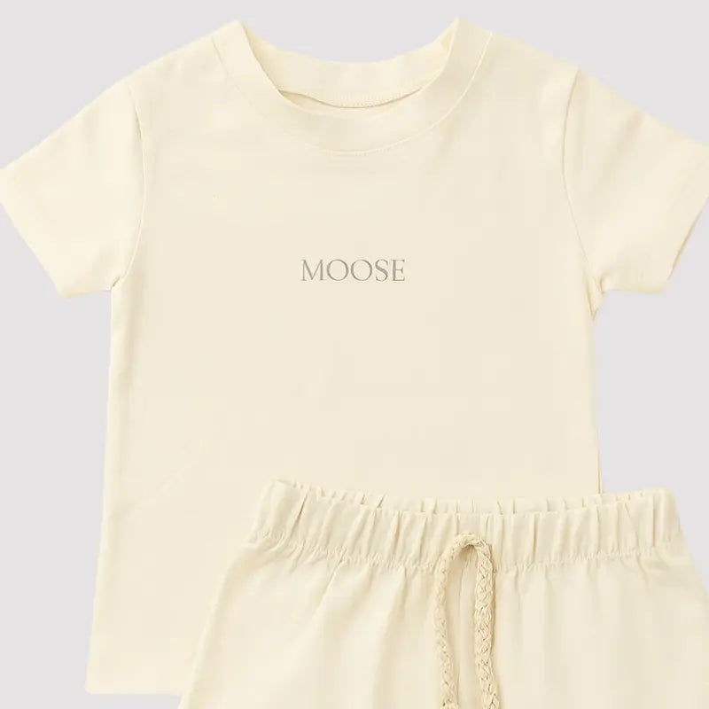 conjunto off white de verão para bebê 3 a 12 meses