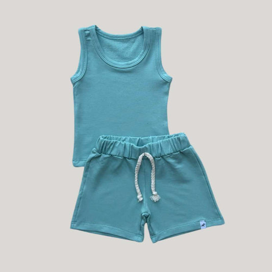 Conjunto Bebê Ollie Verão Verde Agua