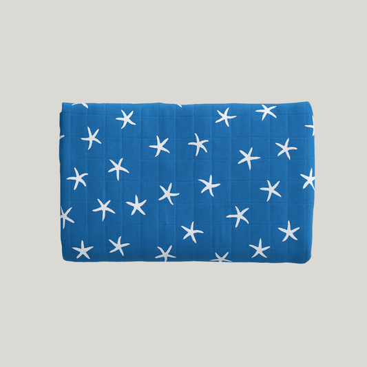 Swaddle Bebê Algodão Mar Azul