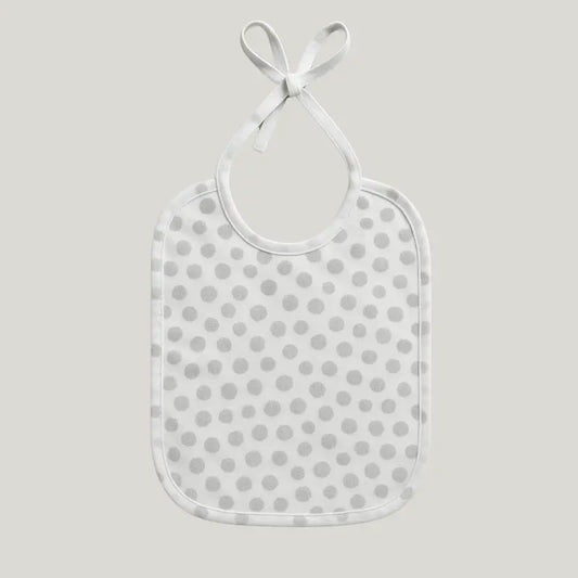 Babador Bebê Impermeável Algodão Minimal Cinza